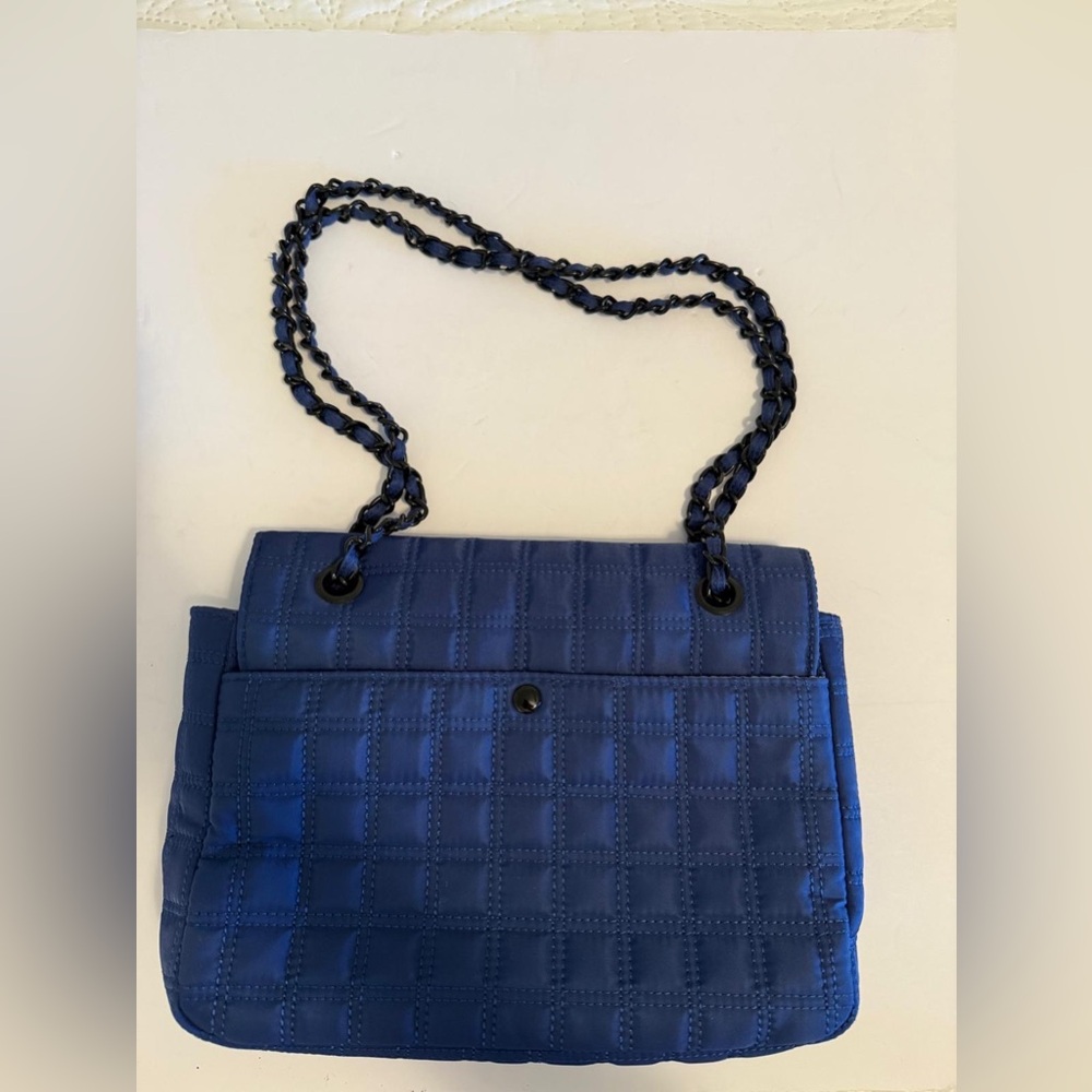 IHKWIP The Sensational Quilted Nylon Chain Shoulder Bag Navy Blue RFID - Picture 3 of 6